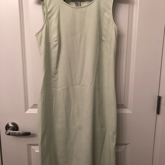 Soft Key Lime Coloured long sleeved jacket and sleeveless dress combo - Picture 4 of 7
